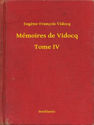 cover image of Mémoires de Vidocq--Tome IV
